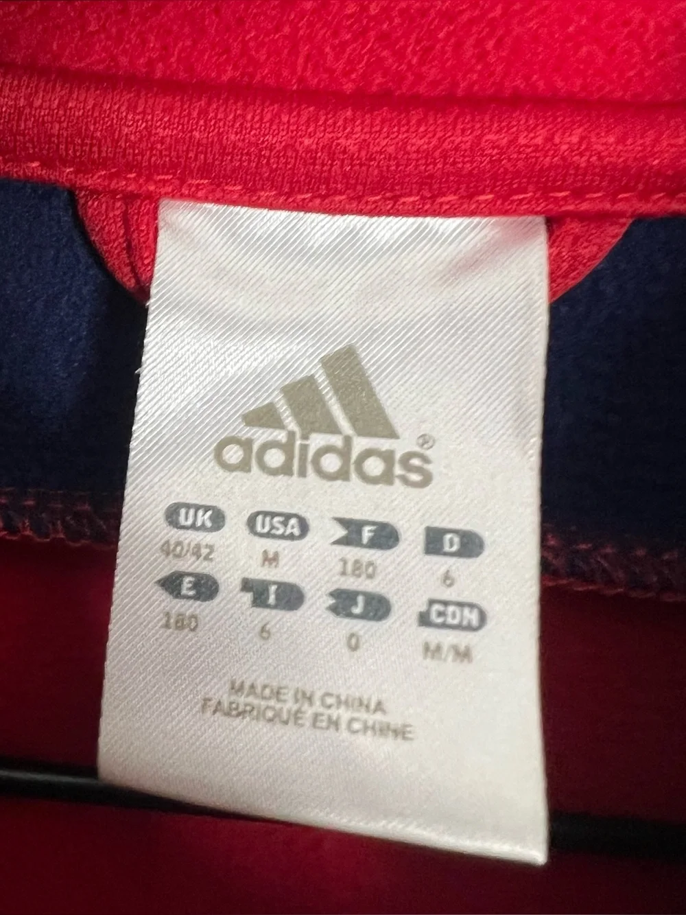 Chivas USA Track Jacket Mens Medium Red Adidas MLS Football Soccer